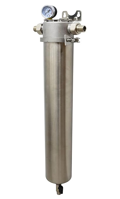 TECHTONGDA Whole House Sediment Water Filter Strainer Reusable 304 Stainless Steel with 40μm Filter Screen 15000L/H