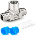 TAISHER 1PCS Forging of 304 Stainless Steel Tee Pipe Fittings, 1/2" NPT Male x 1/2" NPT Female x 1/2" NPT Male Pipe Fittings, Female Branch Tee