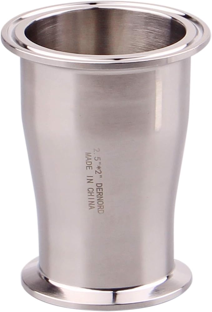 DERNORD Sanitary Fitting Reducer Fitting SUS304 Tri Clamp Ferrule Style 2.5" Tube OD to 2" Tube OD