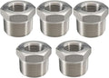Beduan Stainless Steel Reducer Hex Bushing 1/2" Male NPT to 1/4" Female NPT Reducing Cast Pipe Adapter Fitting for Air Water Gas Fuel(Pack of 5)