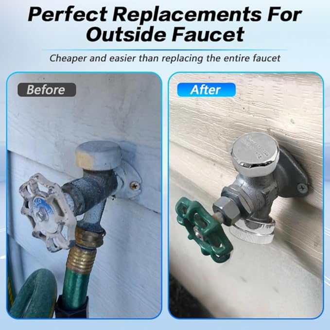 1PCS Vacuum Breaker Replacement Kit (Fine Thread), ASSE 1019-A Vacuum Breaker Repair Kit, Anti siphon Valve Repair kit, Ｏutdoor Faucet Repair kit with 3/4" GHT Garden Hose End Cap