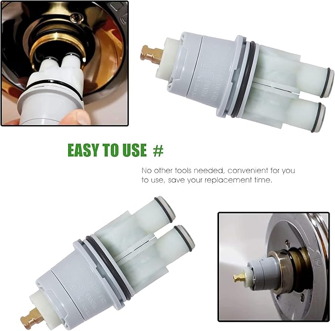 RP46074 Shower Valve Cartridge Repair Assembly Compatible for Delta Shower and Tub 13/14 Series Faucet,Replacement for Monitor Shower Cartridge,Single-Handle Universal Valve Cartridge Repair Kit-2 Pcs