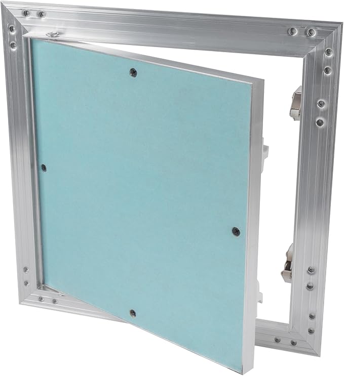 Vent Systems 10" x 10" Inch Aluminum Drywall Access Panel – Recessed Metal Square Inspection Door for Wall, Ceiling, Plumbing, HVAC System – Indoor Use for Home, Garage, Office Renovation or Repair