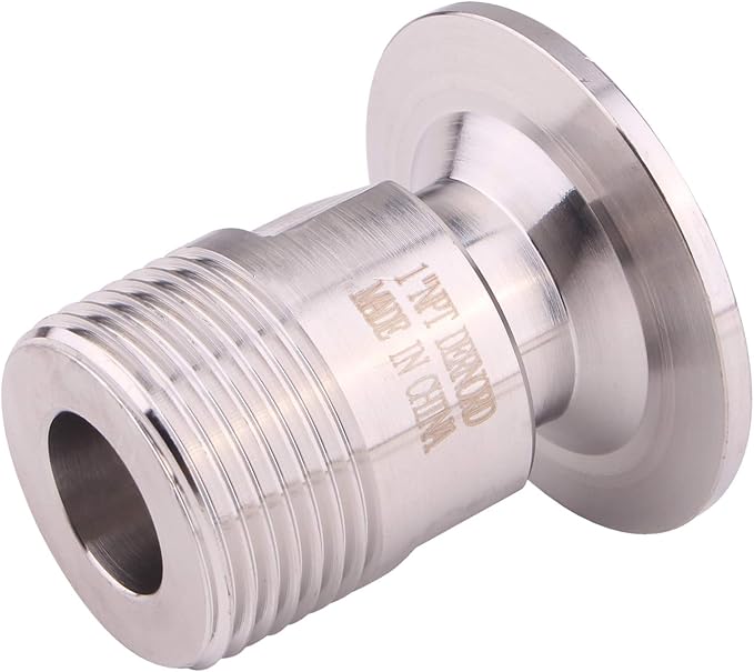 DERNORD 1.5''Tri clamp Adapter to 1 inch MNPT Thread Ferrule Sanitary Pipe Fitting