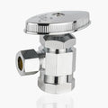 100-Pack GUOFIS Angle Stop Valve with Multi-Turn,1/2-Inch Fip Iron Pipe x 3/8-Inch OD Compression Water Shut-off Valves(LF Brass Chrome Plate)(VALVE365-100Pack)