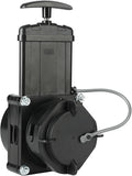 RV Gate Valve 3-Inch Hub to 3-Inch Lug with Cap Glue on 3" PVC Sewer Pipe with Cement UV-Resistant Plastic Made(1Pack) Black(8051)