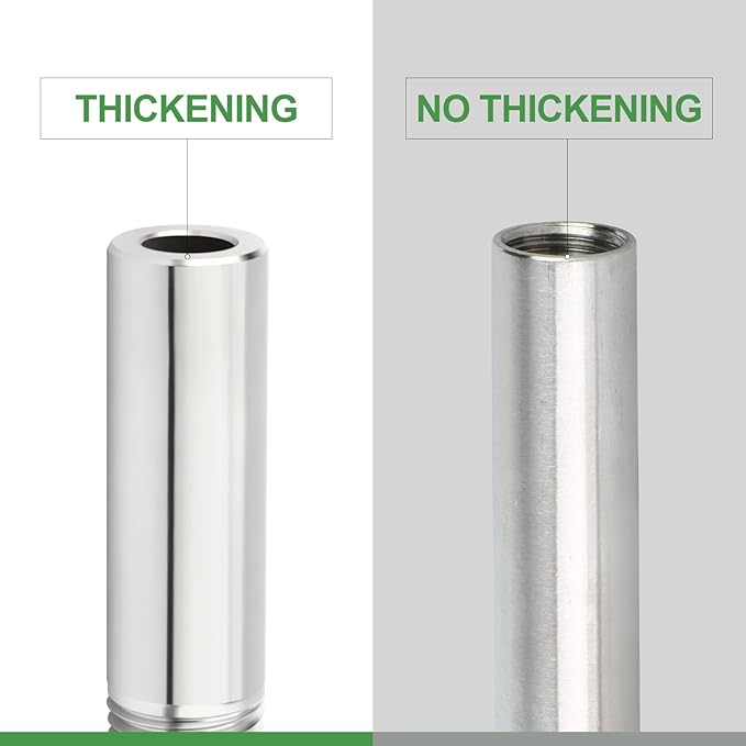 TAISHER 2PCS 304 Stainless Steel Pipe Fittings, 3/8" NPT Male Threaded, 2" Length Weld Nipple Cast Pipe