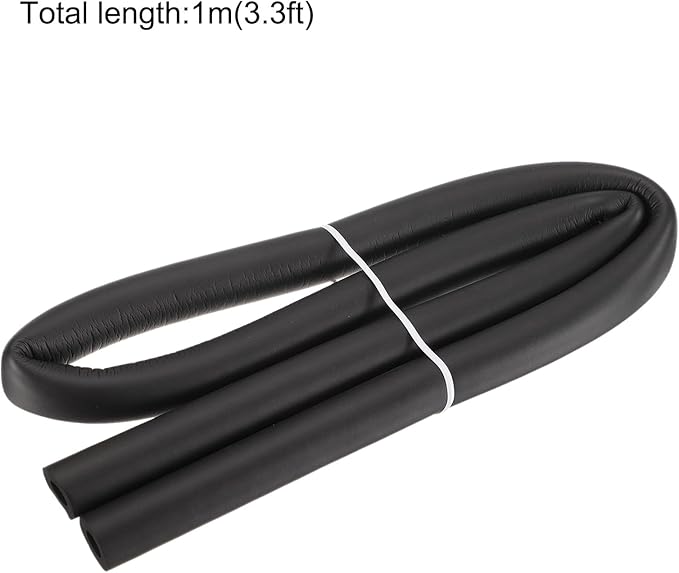 uxcell Foam Tubing for Handle Grip Support, Pipe Insulation Outside Pipe Lagging, 13mm(1/2") ID 21.7mm(7/8") OD 1m Black