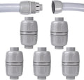 (5Pcs) NPT 3/4 inch Liquid-Tight Connector,PVC Flexible Conduit Double-Ended Connector,Straight 180 Degree,Two-Way Conduit Connector,Electrical Conduit Fittings