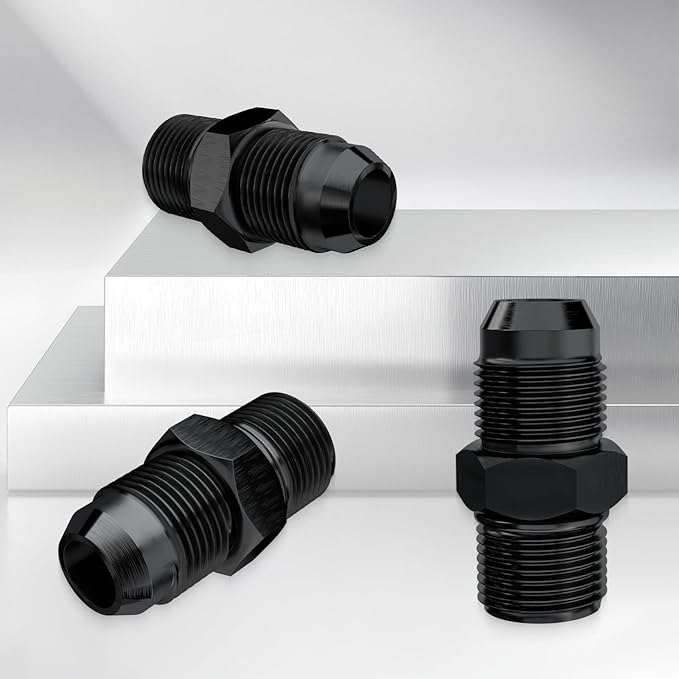 6AN Flare to AN6 ORB Male O-Ring Fitting Adapter (2PCS)