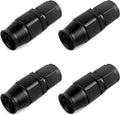 6AN PTFE Hose End Fitting Straight Swivel Only for PTFE Hose Aluminum Black 4PCS