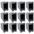 Electrical Outlet 1 Gang Box, 20 Cubic inches Old Work PVC Box for Wall Connection, ETL Certified, Single Gang Outlet Old Work Boxes, 12 Packs