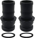 2PCS Camlock Fittings Poly E-50 1/2" Type E Standard Couplings Cam lock Fittings Polypropylene Cam Groove Fitting Male Camlock with a Hose Shank (0.5 inch, Type E)