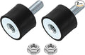 uxcell M8 Rubber Mounts, 2Pcs 25x20mm(DxH) Rubber Cylindrical Anti Vibration Isolator Shock Absorber with Lock Nut for Car Bobbin Generator Air Compressors