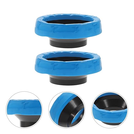 2pcs Toilet Wax Ring Replacement Kit Rubber Seal Gasket for Toilet Bowl Flange Leak Anti-Aging Seal Rings Easy Installation Flange for Home and Office