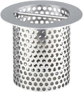 Commercial Floor Drain Strainer, 4 1/2" Lip Diameter x 4" Tall 316 Perforated Cylindrical Mesh Stainless Steel Drain Strainer with Carry Handle for Restaurant/Factory/Kitchen/Laboratory