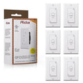 AIDA 20 Amp 120V Blank Face GFCI Weather Resistant Self Test LED Indicator Indoor Outdoor Faceless GFCI WR Outlet with Cover, UL Listed, Back &Side Wire (White, 6 Pack)