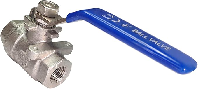 2PCS 1/4" Full Port Female Ball Valves 316 Stainless Steel NPT Female Thread Ball Valve for Water, Oil, and Gas