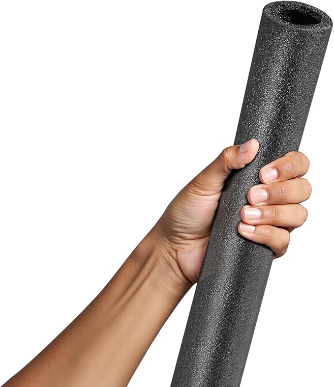 MECCANIXITY Foam Tube Sponge Protective Sleeve Black Seal Sleeve Polyethylene Pipe 20mm(0.78 Inch) ID for Pipe Insulation, Pack of 2