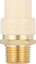 (Pack of 10) EFIELD 1/2"CPVC X 1/2"Male Thread NPT Transition Coupling,Brass Adapter Pipe Fitting (Male NPT x CPVC),(CPVC055-5-10PCS)