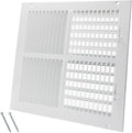 12 x 12 Inch [Duct Opening] Air Vent Covers for Wall or Ceiling - High Airflow 2 Way Steel Ventilation - Adjustable Wall/Ceiling Register, 13-3/4 Inch x 13-3/4 Inch [Overall Dimensions]