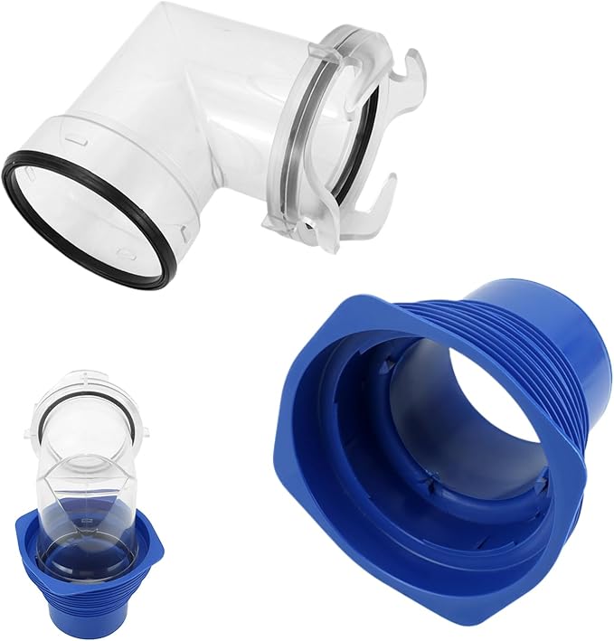 RV Sewer Connector | Clear Sewer Elbow Fittings with 4-in-1 Adapter | Waste Extension Pipe Connector - for RV Trailer Truck Motorhome Camping Travel Drain Outdoor Tailgating Caravan