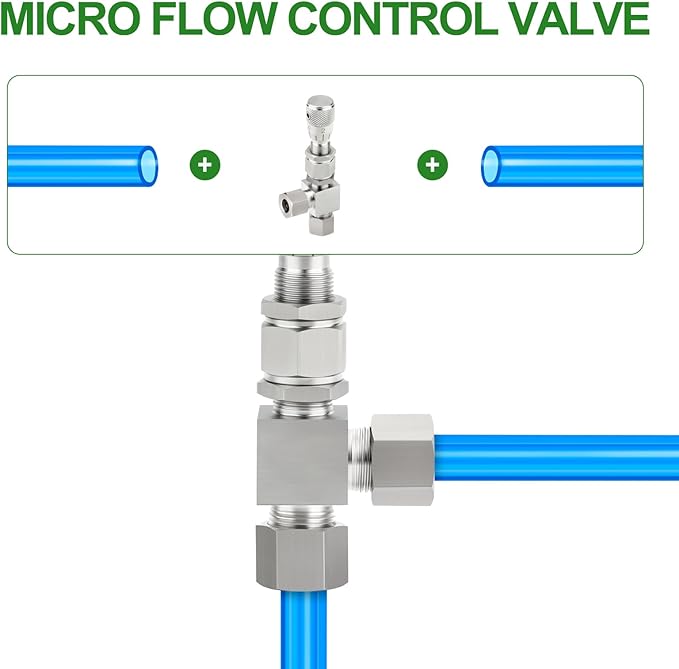 TAISHER 1PCS 304 Stainless Steel Reduce Port 3mm 90 Degree Elbow Needle Valve 1/2" OD，Accurate Dials For Micro Flow Control Instrument Gauge Water Gas Oil