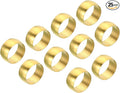 PATIKIL 14mm Tube OD Brass Compression Sleeves Ferrules, 25 Pack Brass Ferrule Fitting Brass Compression Fitting Assortment Kit for Air Water Gas Pipe