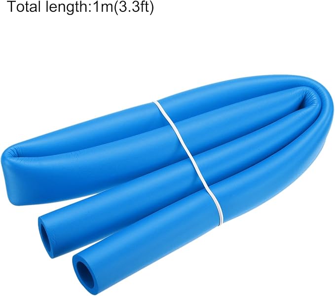 uxcell Foam Tubing for Handle Grip Support, Pipe Insulation Outside Pipe Lagging, 22mm(7/8") ID 33mm(1 5/16") OD 1m Blue