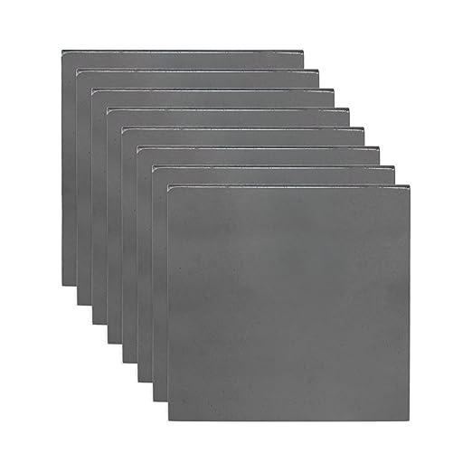 MECCANIXITY 8pcs 1/16"(1mm) x4 x4 Steel Plate, Black Hot Rolled A36 Steel Sheet Plate Base, Square Weldable Metal Discs for Industrial Construction Structural Support