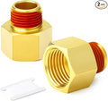 GASHER 2PCS Brass Pipe Fitting, Reducer Adapter, 1/2" Female x 1/4" Male Pipe With Sealant