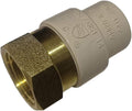 CPVC Brass Plumbing 1/2"" Adapter - Standard Female CPVC to Brass NPT (National Pipe Tapered)