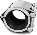 Pipe Repair Clamp Kit -1 1/4 Inch 41mm-44mm High Pressure Resistant Pipe Coupling Clamp for Plastic&Metal Pipes, Emergency Duty Leak Sealer with Stainless Steel, Quick Fix for Water/Gas/Oil Lines