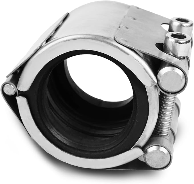 Pipe Repair Clamp Kit -1 1/4 Inch 41mm-44mm High Pressure Resistant Pipe Coupling Clamp for Plastic&Metal Pipes, Emergency Duty Leak Sealer with Stainless Steel, Quick Fix for Water/Gas/Oil Lines
