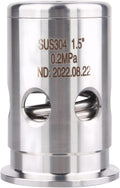 DERNORD Sanitary Tank Pressure Relief Valve Vacuum Valve Stainless Steel 304 Tri Clamp 1.5 Inch