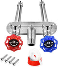 Boltigen 4inch Anti-Siphon Frost Free Hot and Cold Sillcock Valve, Chromed Brass Freeze Proof Outdoor Water Wall Hydrant Faucet, 1/2" NPT X 3/4’’ GHT Hose Bib Frost Free Outside Spigot (4inch)