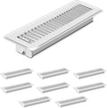 1 PCS Floor Vents Floor Registers 2x12 inch, Heavy Duty Metal Heat Air Vent Covers 2 X 12 with Rust Proof Finish for Home Office Wall Floor Registers Grilles & Vents (1, White, 2x12 Inches)
