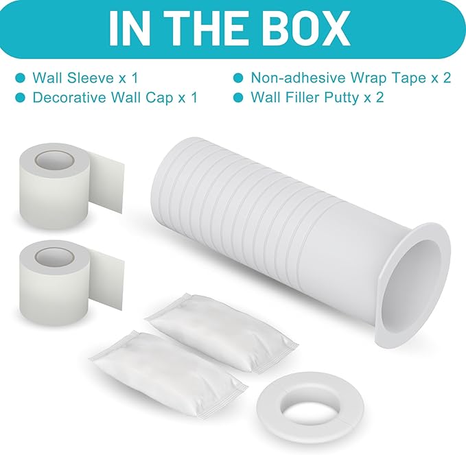 Mini Split Cover Wall Sleeve for AC Line Set, Line Set Covers for Outside Units, Mini Split Line Set Cover for Air Conditioning Systems, AC Sleeve Through The Wall, Pipe Accessories