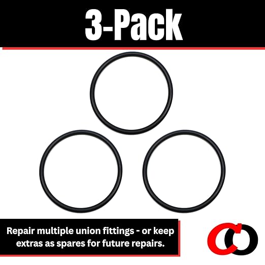 Captain O-Ring – Replacement 273062 / SP1495Z1 Union O-Rings for Pentair, Hayward, Waterway and More (3 Pack)