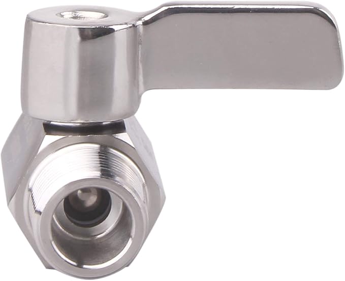 DERNORD 3/8 inch Stainless Mini Ball Valve NPT Female x Male Thread SUS316