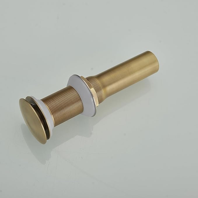 BWE Antique Pop-Up Drain Assembly with Strainer for Bathroom Vessel Vanity Faucet Bathroom Vessel Sink Drain Stopper Without Overflow Sink One-Piece