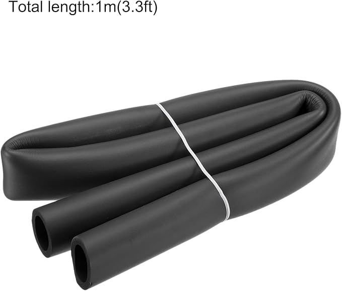 uxcell Foam Tubing for Handle Grip Support, Pipe Insulation Outside Pipe Lagging, 30mm(1 3/16") ID 38mm(1 1/2") OD 1m Black