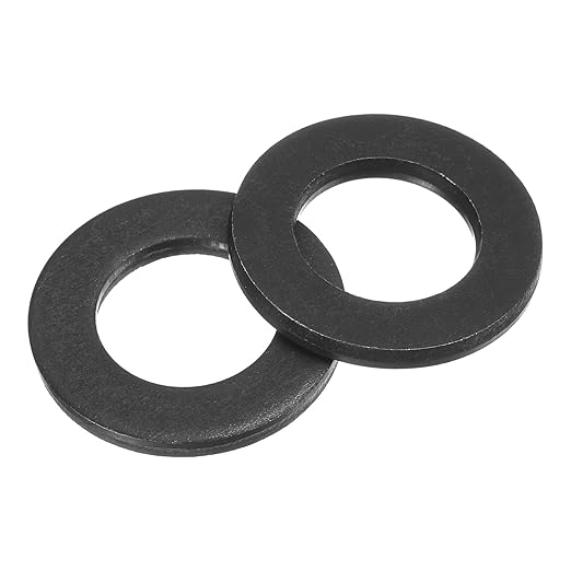 uxcell 20Pcs M16 Fender Washers, Carbon Steel Flat Washer 30mm OD, 3mm Thickness, Metal Gasket for Screws and Bolts, Black Oxide