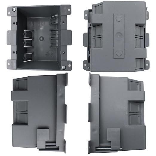Electrical Outlet Boxes Plastic 2 Gang, Junction Box for Switches for Home Improvement，Electrical Outlet Boxes Plastic Bulk（12-Pack），26 Cu.in.Old Work Outlet Electrical Box，ETL Tested