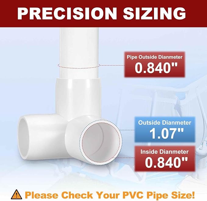 30Pcs 1/2" Elbow PVC Fitting, SCH40 3-Way Tee Furniture Grade PVC Pipe Fitting, DIY Corner Elbow Connector for Building Furniture, Greenhouse Frame Connection, Socket x Socket