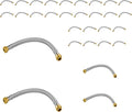 (30 Pack) Seelink 15-Inch Stainless Steel Flexible Water Heater Hose, 1/2" Push-Fit x 3/4" FIP, Push-to-Connect for Copper, PEX, and CPVC