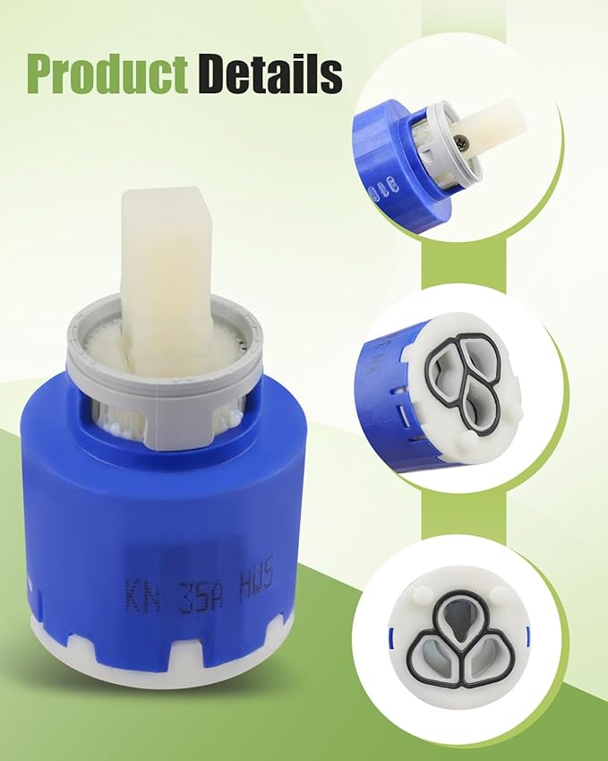 NKJ35A Single Lever Faucet Cartridge Fit for La Torre 12781, 35mm, Replacement Cartridge W/Right Rotation