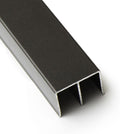 Top Double Channel Track for Bypass & French Sliding Screen Doors - Replacement Sliding Screen Door Upper Tracking System Hardware - Bronze Aluminum Track - 1-1/2” Wide 1” Deep - 96 in, 2 Piece