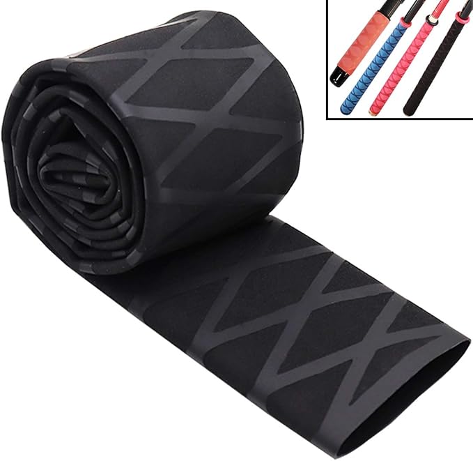 30MM X-Tube Heat Shrink Sleeve Tubing for Rod Handle Cork Non Slip Waterproof Insulation 1 Meter Black (Black, 30mm)