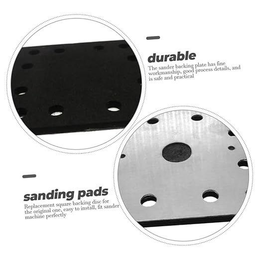 8holes Sanding Backing Plate Square Replacement Pad for Electric Easy to Install Compatible Enhances Sander Performance